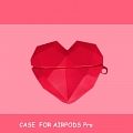 Cute 빨간 Heart-shaped Airpod Case | Silicone Case for Apple AirPods 1, 2, Pro, 3, Pro 2 코스프레